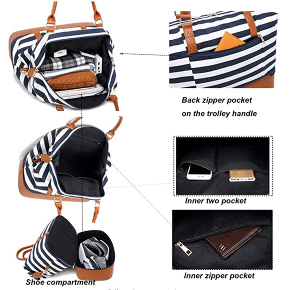 NEW! Women's Larof Luxury Weekender Travel Tote - Picture 5 of 6